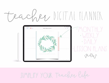 Preview of Teacher Digital Planner | Digital Planner | Ipad Planner | Goodnotes Planner |