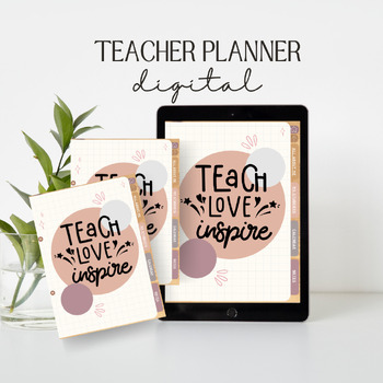 Preview of Teacher Digital Planner with BONUS start of the year worksheets