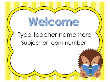 Teacher Door Name Sign EDITABLE CUSTOMIZABLE Printable Classroom Decor