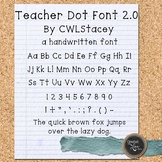 Teacher Dot Font 2.0 | Handwritten Dotted Font | TTF file 
