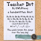 Teacher Dot Font | Handwritten Dotted Font| TTF file | OTF file