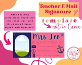 Teacher E-Mail Signature - Canva Template - Fully Editable