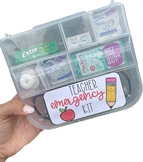 Teacher Emergency Kit // Teacher Survival Kit Label