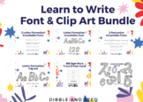 LETTER TRACING FONT BUNDLE- Letter Formation Learn to Writ