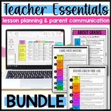 Teacher Essentials BUNDLE Lesson Planning and Parent Commu
