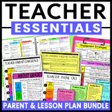 Teacher Essentials BUNDLE Lesson Plan and Parent Communica