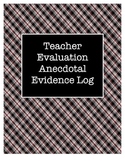 Teacher Evaluation Anecdotal Log Template
