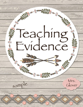 Preview of Teacher Evaluation Evidence Binder - Charlotte Danielson Model - Arrows