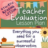 Teacher Evaluation Lesson Plan for Formal Observation