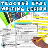Teacher Evaluation Writing Lessons Formal Observation Less