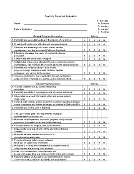 Preview of Teacher Evaluation for the Diverse Learner Classroom