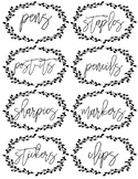 Teacher Floral Labels