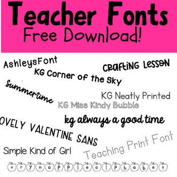 Preview of Teacher Fonts
