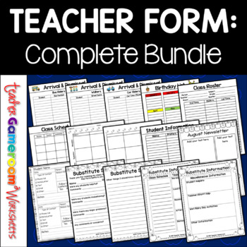 Preview of Teacher Forms Bundle
