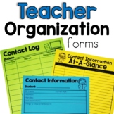 Teacher Forms (Parent Contact, Back to School, Meet the Te
