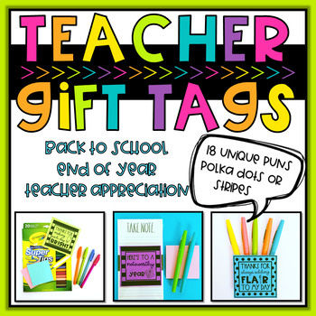 Teacher Gift Tags by Elementary Kels | TPT