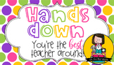 Teacher Gift Tag | Hands Down