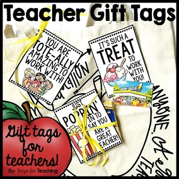 Teacher Gift Tags by Recipe for Teaching | TPT