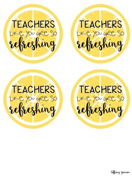 teacher gift tags freebie lemonade edition by tiffany gannon tpt