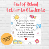 Teacher Goodbye Letter to Kids, Teacher End of School Lett