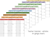 Teacher Google Sheets Calendar