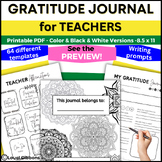 Teacher Gratitude Journal PDF, Affirmations, 60+ pages, Co