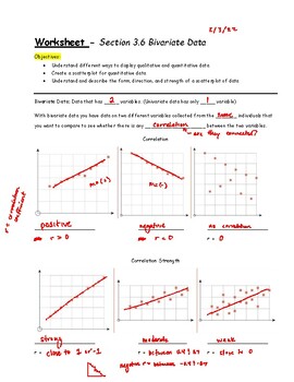 Preview of Teacher Guide - Lesson 3.6 - Bivariate Data