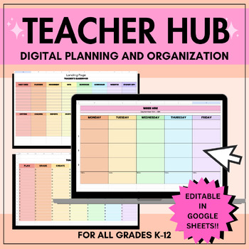 Preview of Teacher HUB - Digital Planning and Organization | EDITABLE