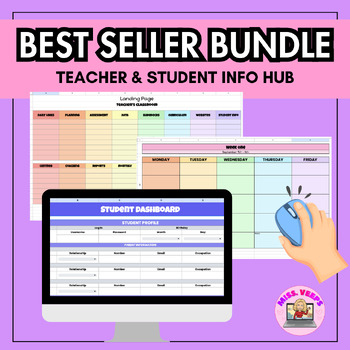 Preview of BUNDLE | Teacher HUB and Student Info HUB 