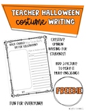 Teacher Halloween Costume Writing