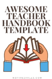 "Teacher Handbook" (for Administrators) - Human Resources 