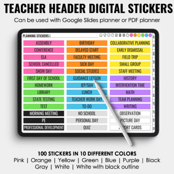 No School + Early Dismissal Printable Planner Stickers