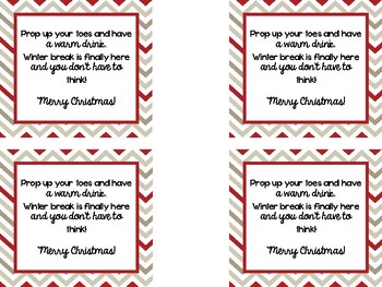 Teacher Holiday Gift Tags by Sarah Tighe | Teachers Pay Teachers