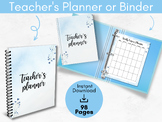 Teacher/Homeschooling Planner: Blue Themed