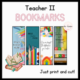 Teacher II Bookmarks | Teacher Appreciation | Teachers
