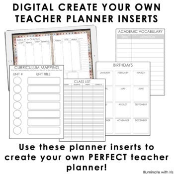 UCreate Customizable DIY Teacher Planner Kit, 8.5 x 11, 157 Pieces  (P1000128)