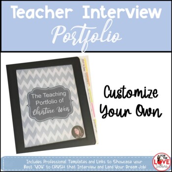 Preview of Teacher Interview Portfolio- Editable