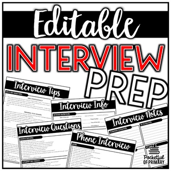 Preview of Teacher Interview Prep | EDITABLE