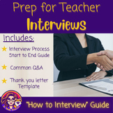 Teacher Interview Prep | EDITABLE | Job Interview Question