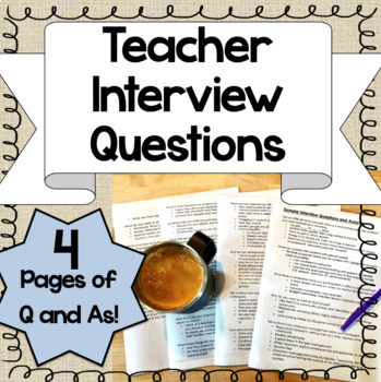 Preview of Teacher Interview Questions {And Sample Answers!}