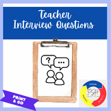 Teacher Interview Questions with Rating Scale