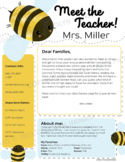 Teacher Introduction Letter Template - Bumble Bee