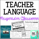 Teacher Language Responsive Classroom