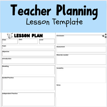 Preview of Teacher Lesson Plan Template
