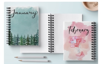 Preview of Teacher Lesson Plan dividers watercolor themed by month and holiday