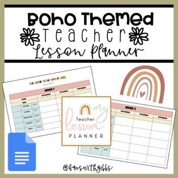 Preview of Teacher Lesson Planner: Google Compatible