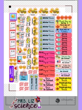 Preview of Teacher Lesson Planner Stickers for the ErinCondren Teacher planner or other.