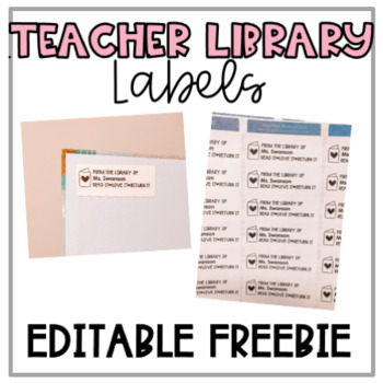 Preview of Teacher Library Labels