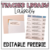 Teacher Library Labels