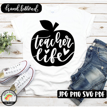 Download Teacher Life Apple Svg Design By Amy And Sarah S Svg Designs Tpt